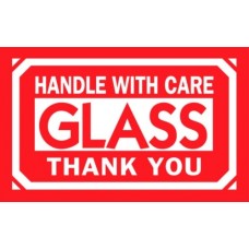 Glass Handle With Care Thank You 3 X 5(C)