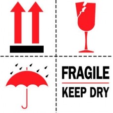 Fragile Keep Dry 4 X 4  500/Rl ( C )